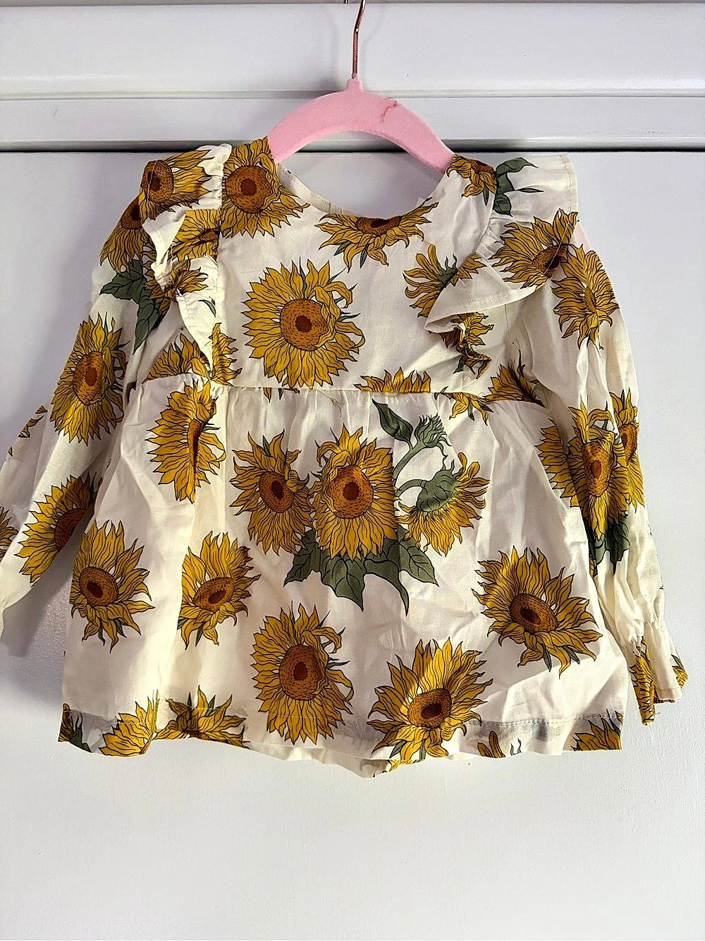 NWT Happy Threads Sunflower Print Dress Girls 2T